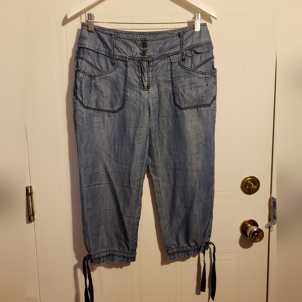 San Fransisco Capris Drawstring 100%Tencel Super Soft Lightweight Woman Size 5